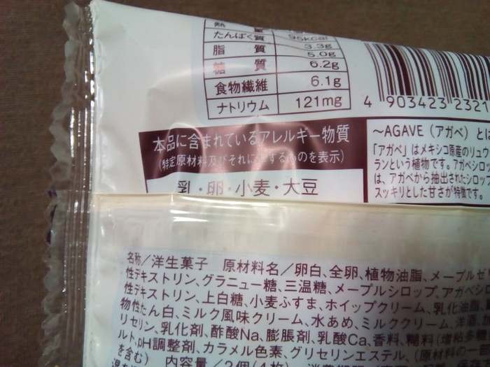 ローソン ブランのパンケーキ 本品に含まれているアレルギー物質